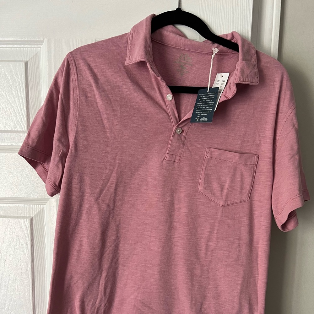J Crew Men’s Polo- NWT-  Size M- Pink